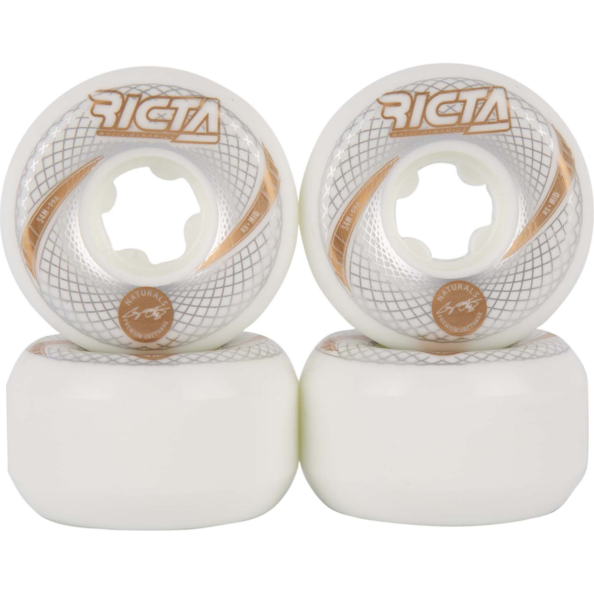 Ricta Ortiz Vortex Naturals Mid Skateboard Wheels - White 54mm