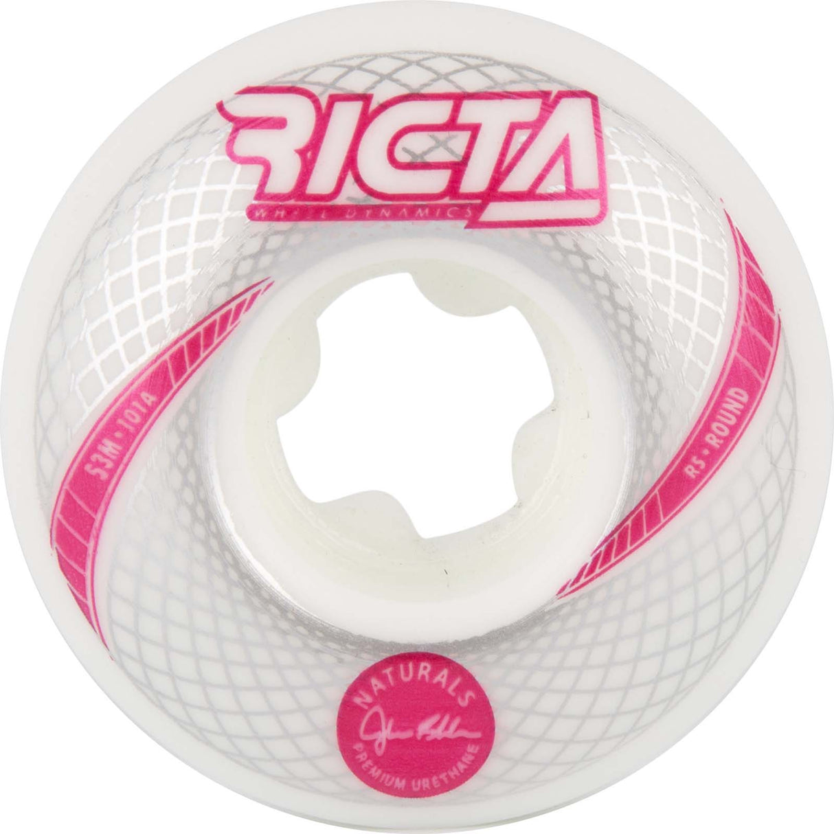 Ricta Shanahan Vortex Naturals Round Skateboard Wheels - White 53mm
