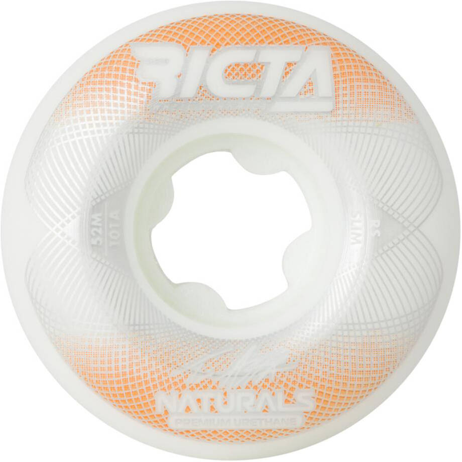 Ricta Asta Geo Naturals Slim 101a Skateboard Wheels - White/Brown 52mm