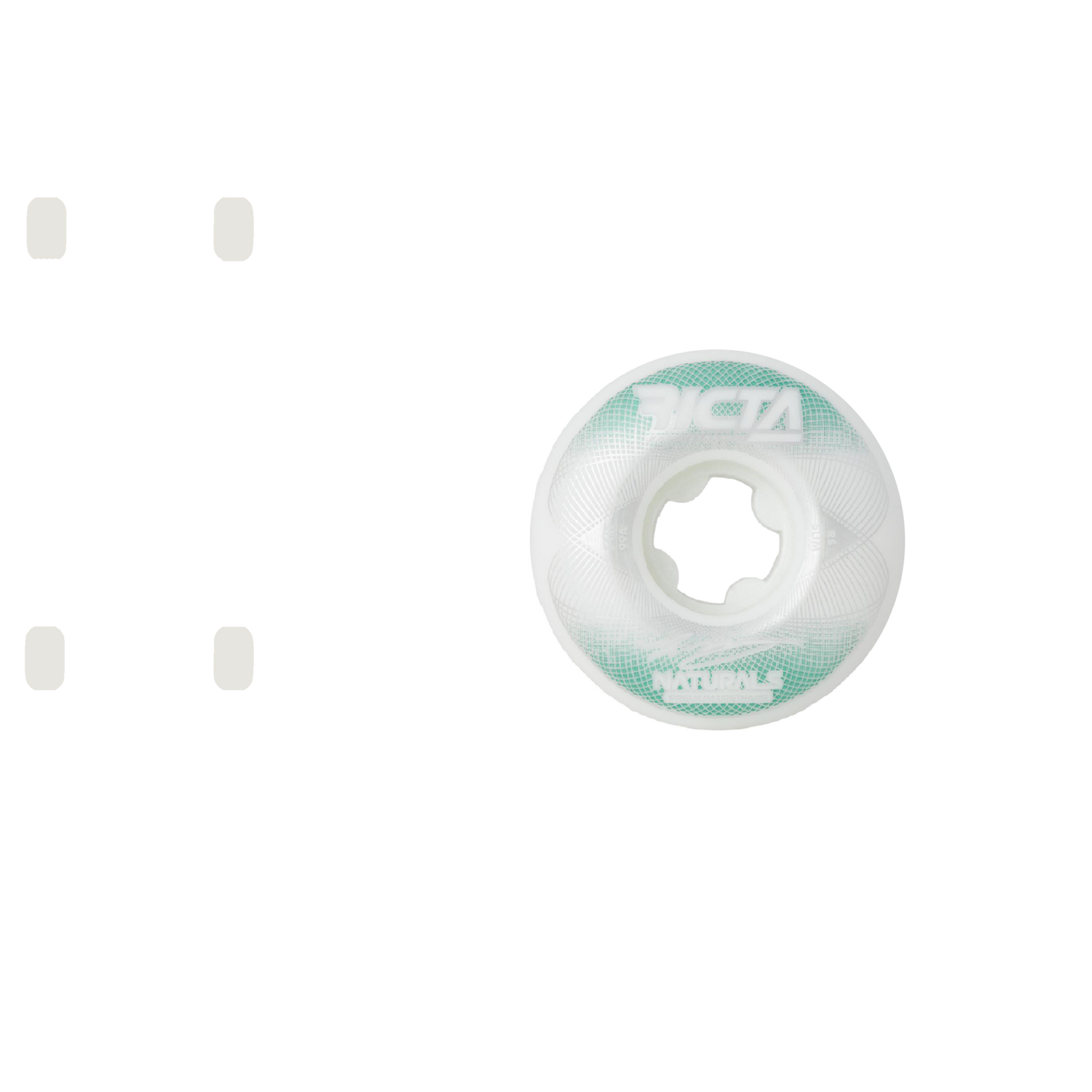 Ricta McCoy Geo Naturals Slim 99a Skateboard Wheels - White/Green 54mm