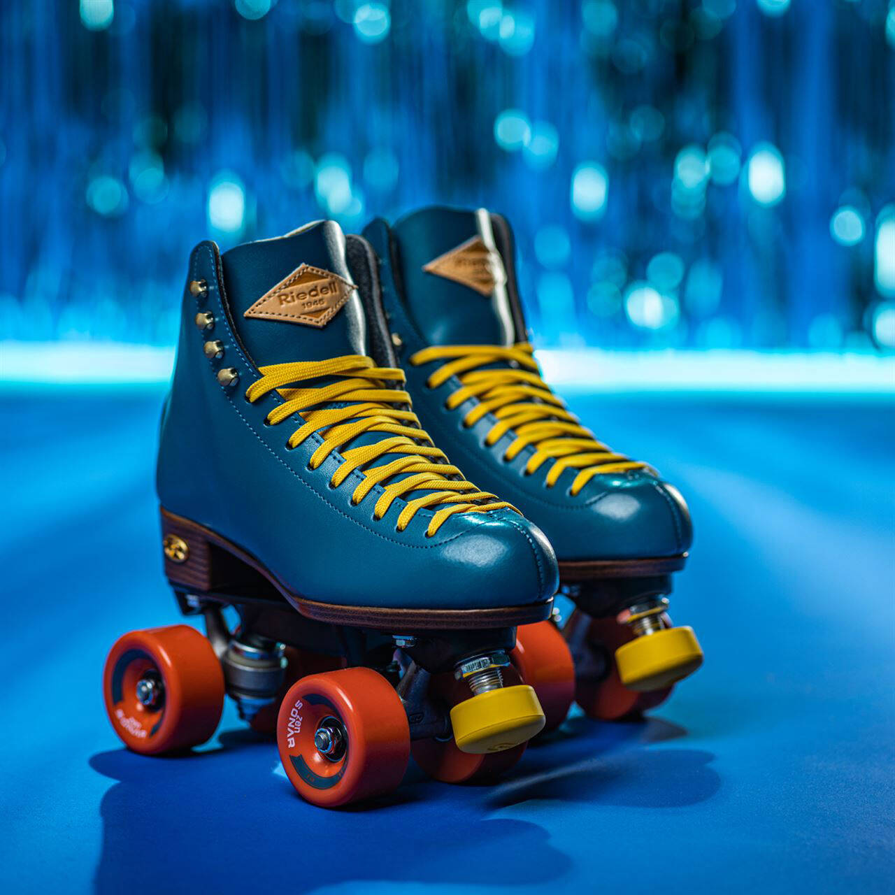 Riedell Crew Quad Roller Skates - Ocean Blue