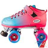 Riedell Quad Roller Skates - Dart Ombre Blue/Pink