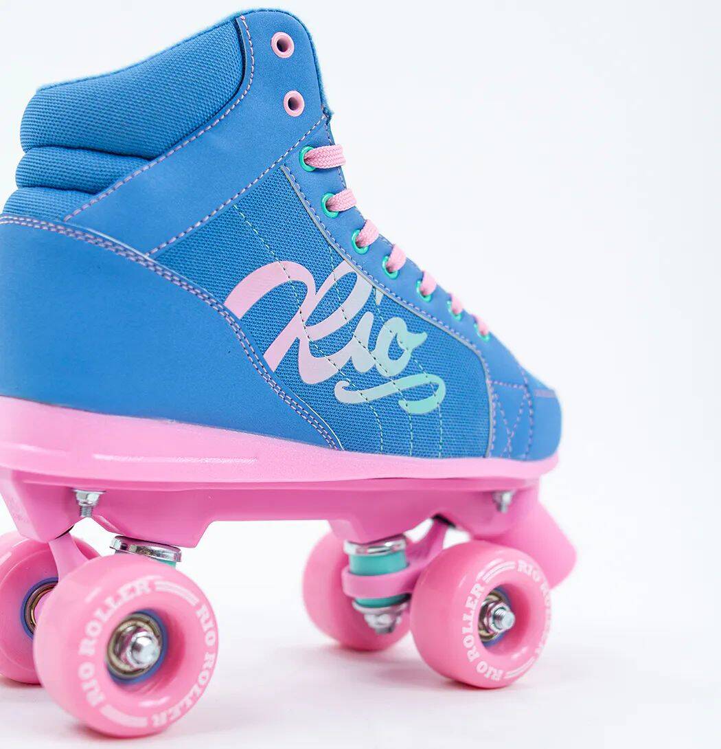 Rio Roller Lumina Quad Roller Skates - Blue/Pink
