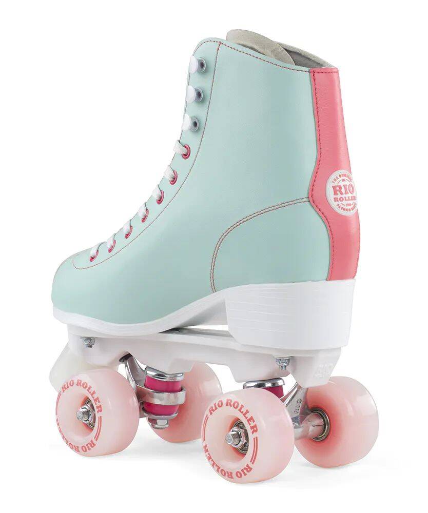 Rio Roller Script Quad Roller Skates - Teal/Coral