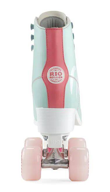 Rio Roller Script Quad Roller Skates - Teal/Coral
