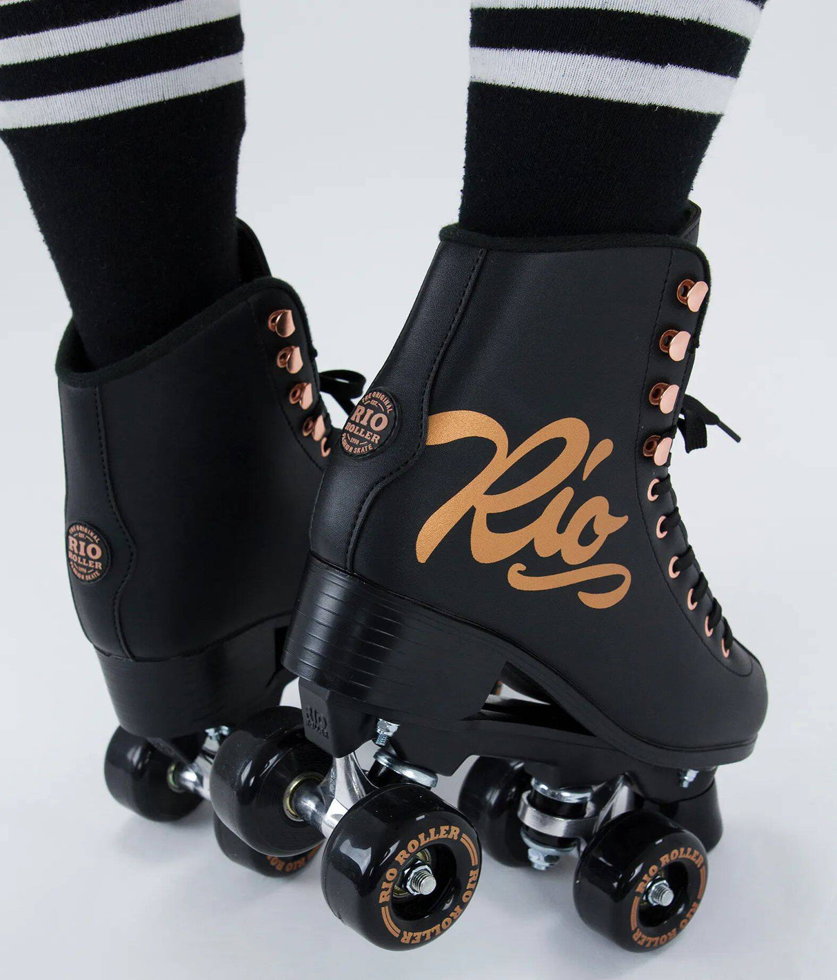 Rio Roller Rose Quad Roller Skates - Black