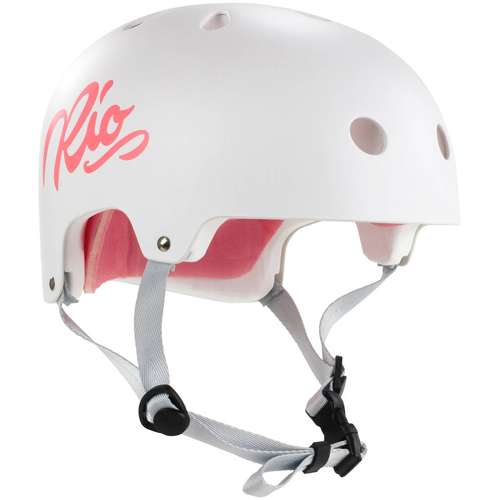 Rio Roller Script Helmet - White L/XL