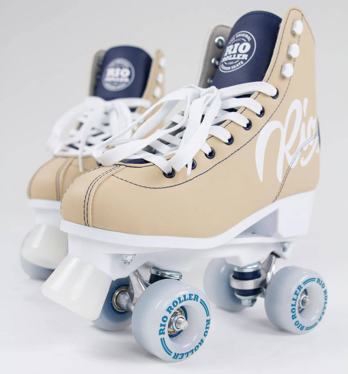 Rio Roller Script Quad Roller Skates - Tan/Blue