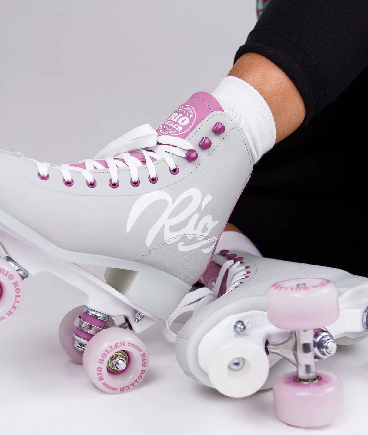 Rio Roller Script Quad Roller Skates - Grey/Purple