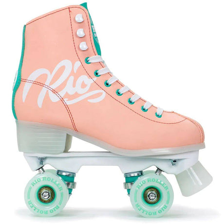 Rio Roller Script Quad Roller Skates - Peach/Green