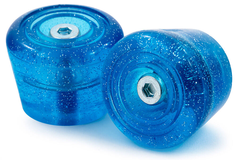 Rio Roller Roller Skate Toe Stops - Blue Glitter