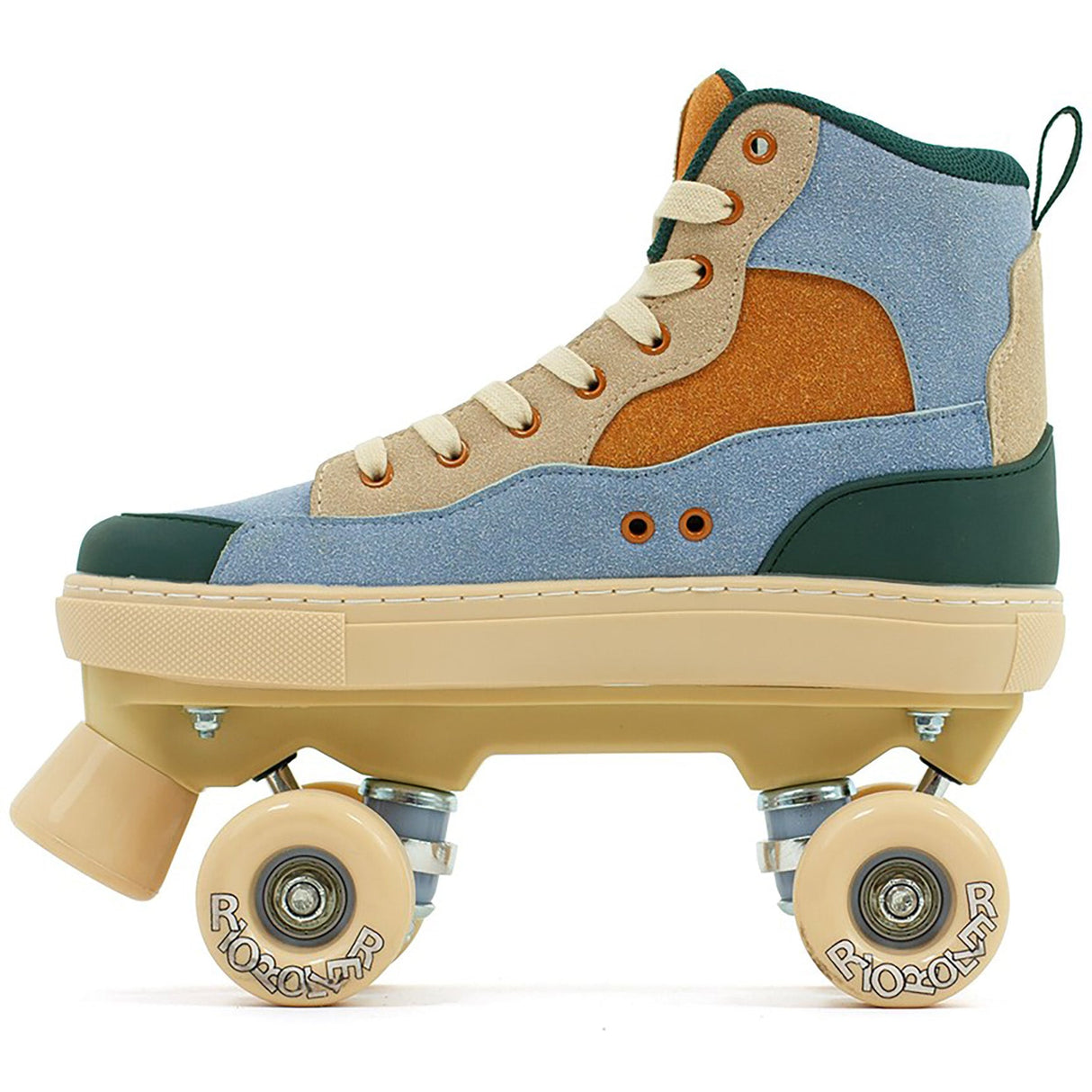 Rio Roller Beats Quad Roller Skates - Blue/Tan