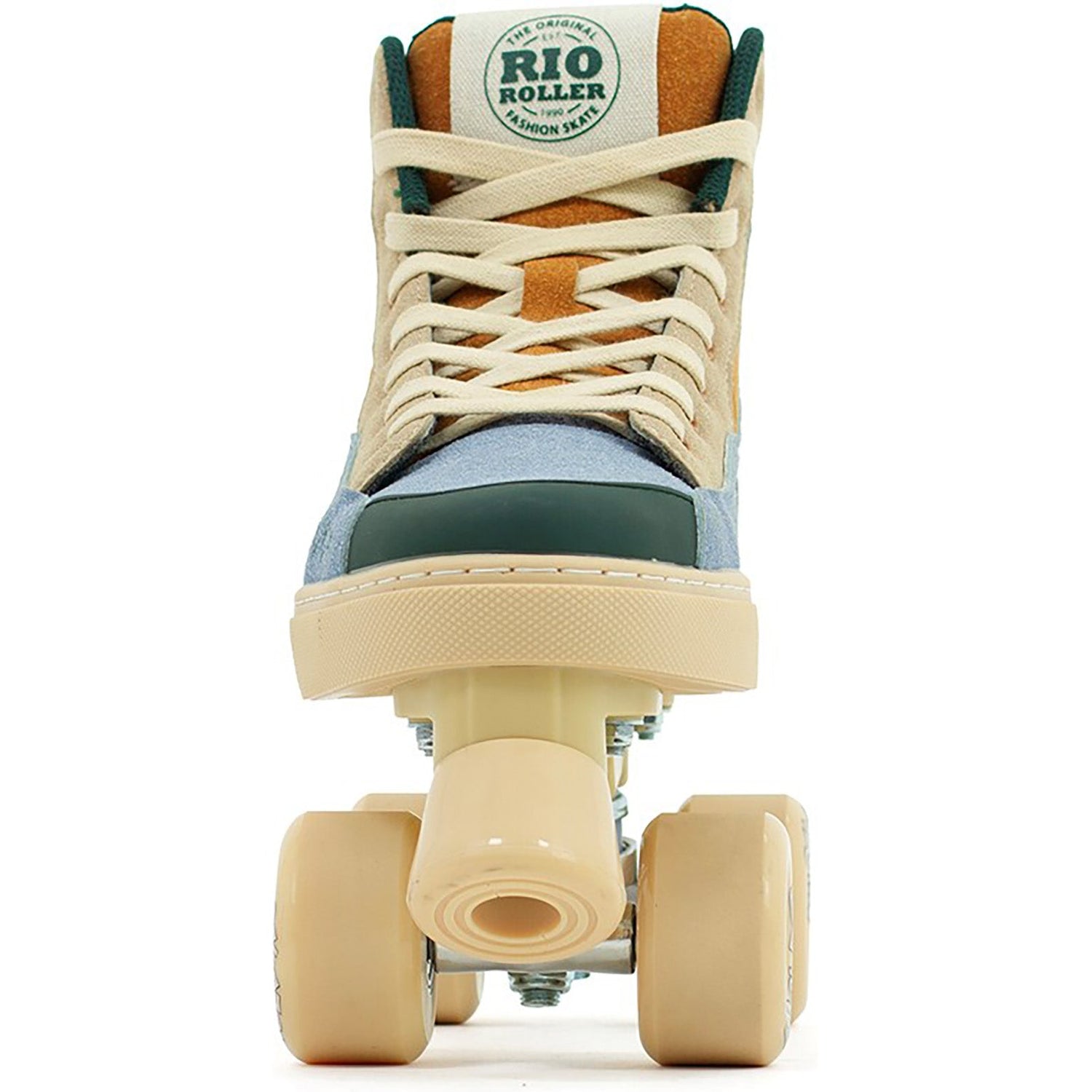 Rio Roller Beats Quad Roller Skates - Blue/Tan