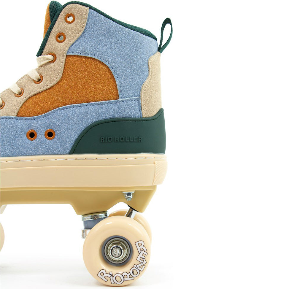 Rio Roller Beats Quad Roller Skates - Blue/Tan