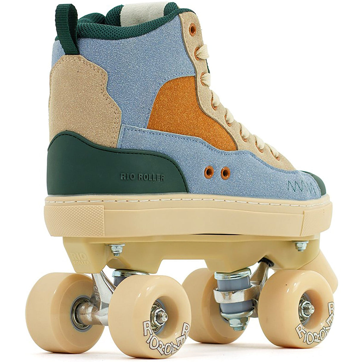Rio Roller Beats Quad Roller Skates - Blue/Tan