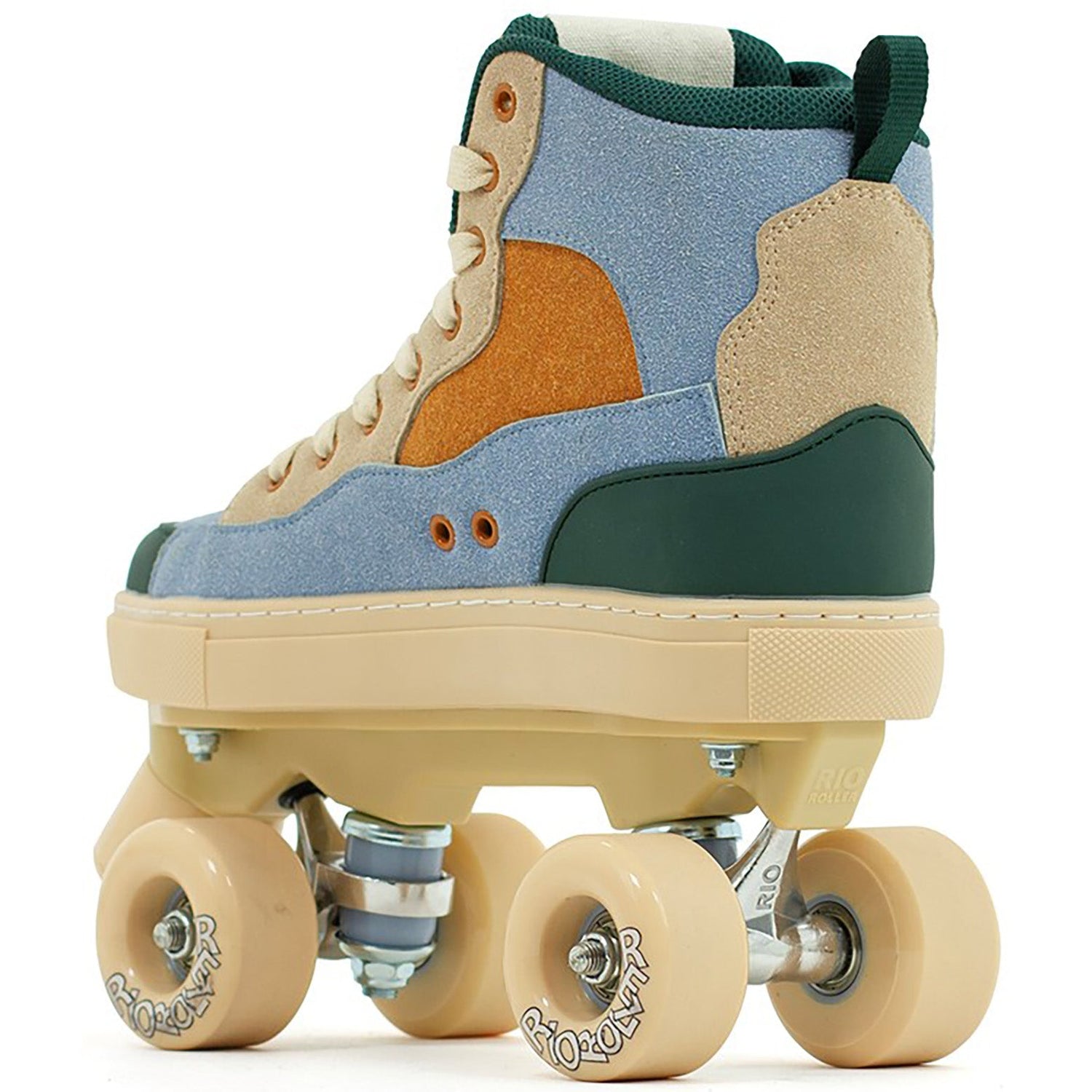 Rio Roller Beats Quad Roller Skates - Blue/Tan