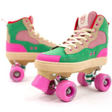 Rio Roller Beats Quad Roller Skates - Pink/Green