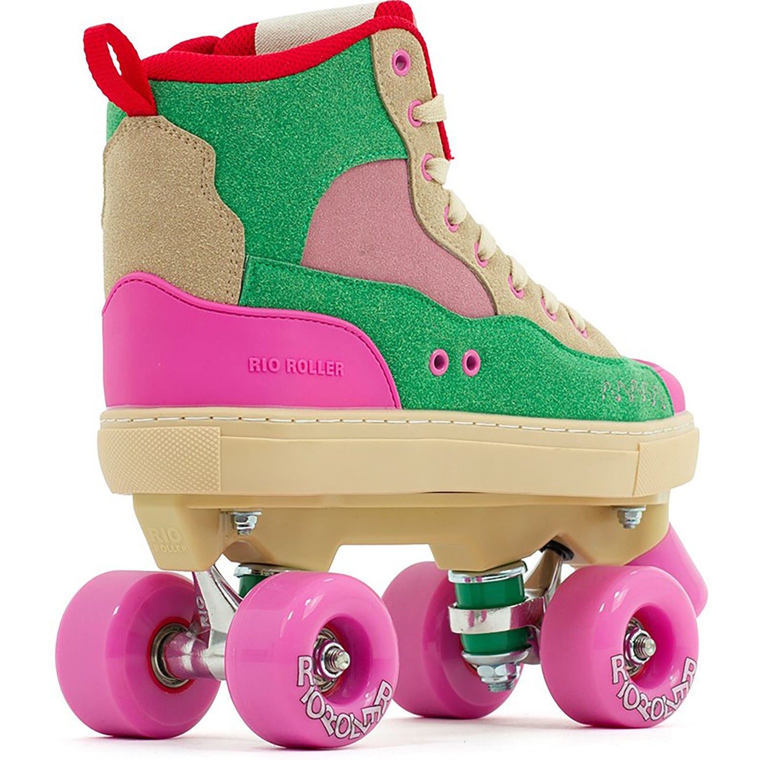Rio Roller Beats Quad Roller Skates - Pink/Green