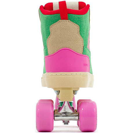 Rio Roller Beats Quad Roller Skates - Pink/Green