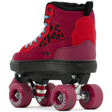 Rio Roller Beats Quad Roller Skates - Red/Leopard