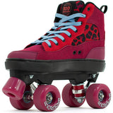 Rio Roller Beats Quad Roller Skates - Red/Leopard