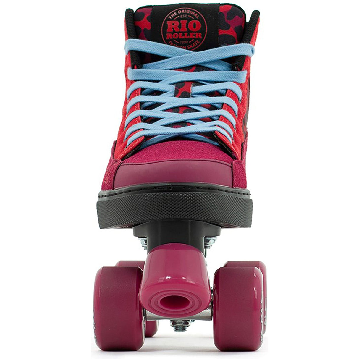 Rio Roller Beats Quad Roller Skates - Red/Leopard