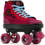 Rio Roller Beats Quad Roller Skates - Red/Leopard
