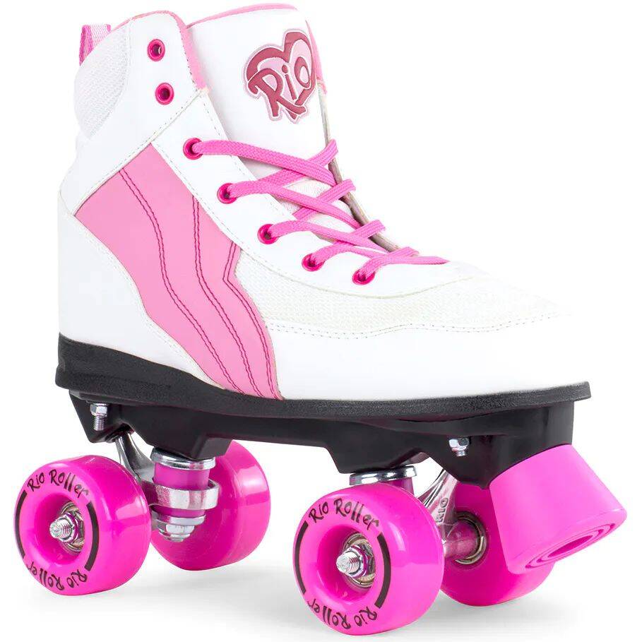 Rio Roller Pure Quad Roller Skates - White/Pink