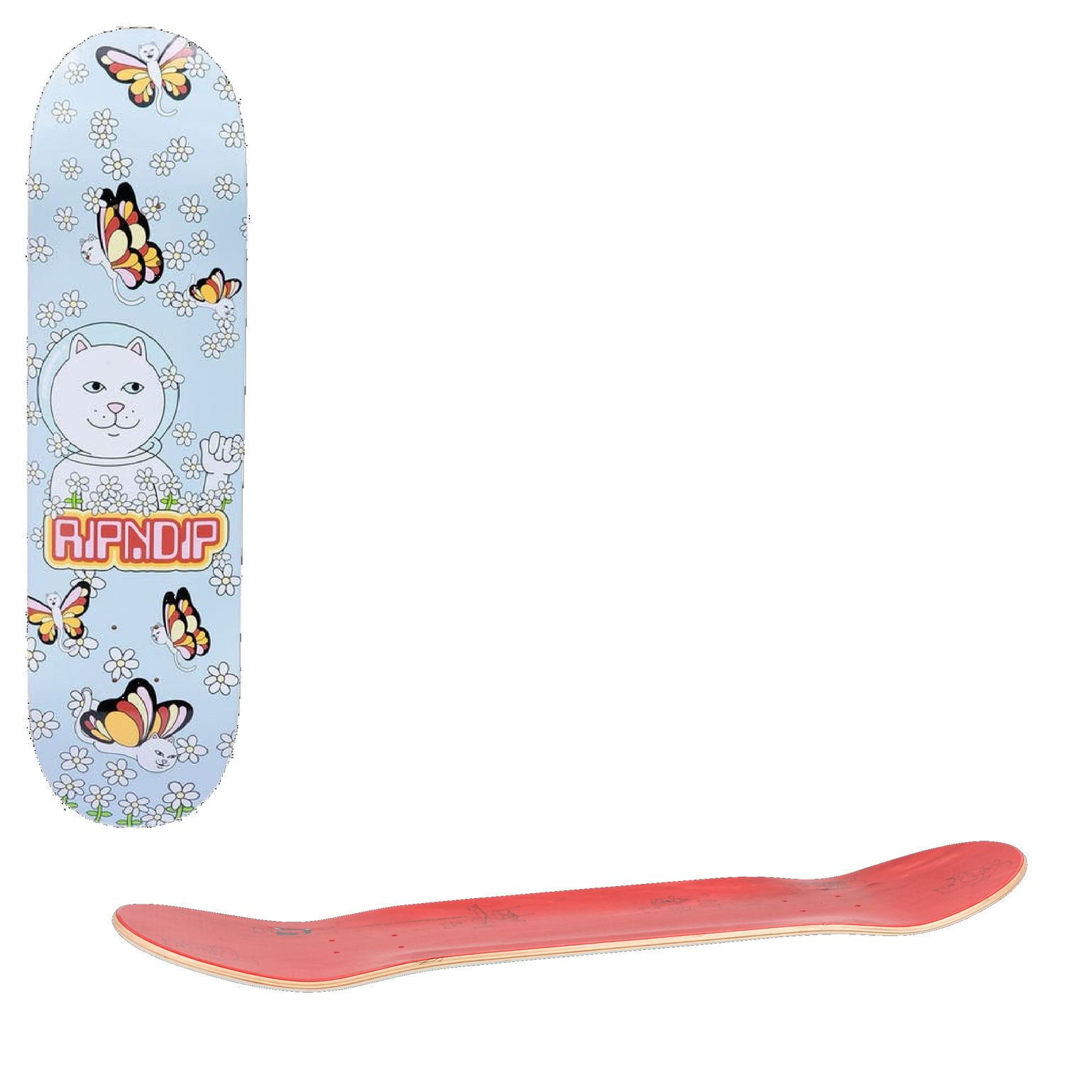 RIPNDIP Butterfly Skateboard Deck - Lavender 8''