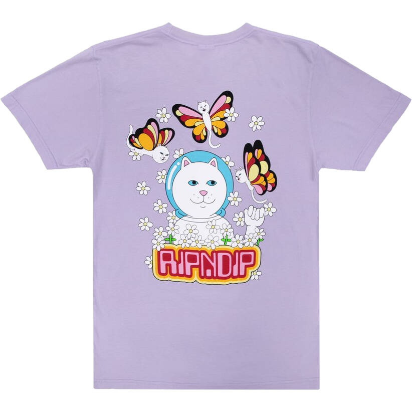 RIPNDIP Butterfly T Shirt - Lavender LRG