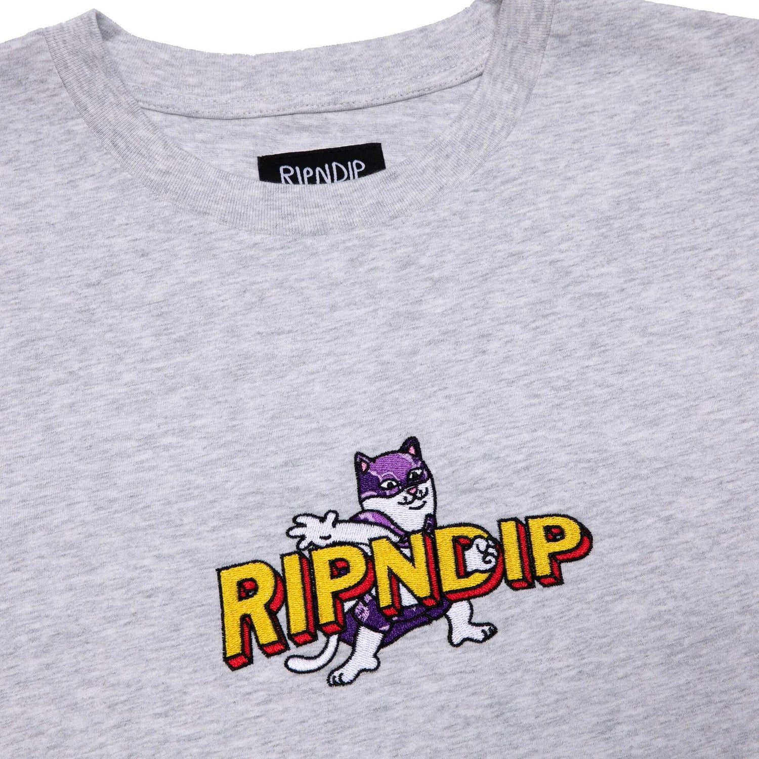 RIPNDIP Captain Nermal Pants T Shirt - Heather Grey