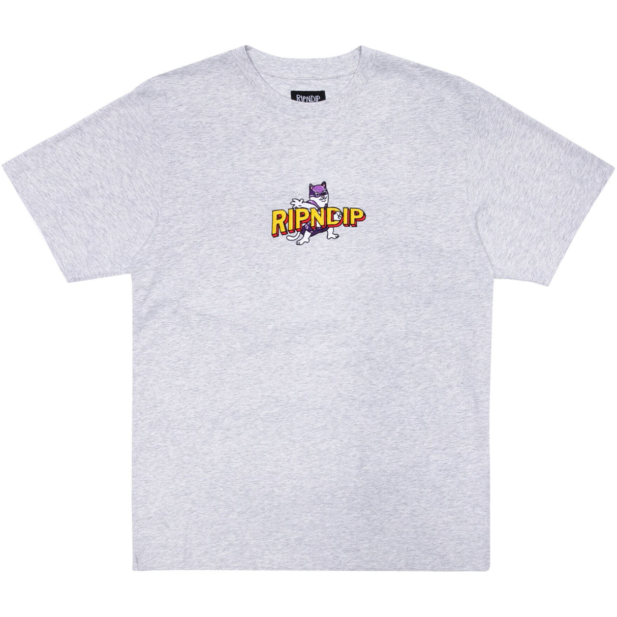 RIPNDIP Captain Nermal Pants T Shirt - Heather Grey LRG