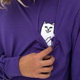 RIPNDIP Lord Nermal Pocket Long Sleeve T Shirt - Purple
