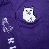RIPNDIP Lord Nermal Pocket Long Sleeve T Shirt - Purple