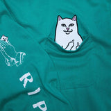 RIPNDIP Lord Nermal Pocket Long Sleeve T Shirt - Teal