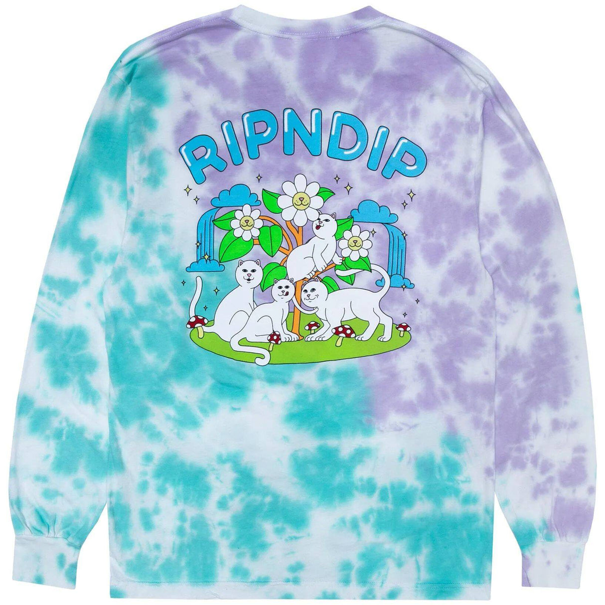 RIPNDIP Magical Place Long Sleeve T Shirt - Tie Dye