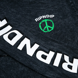 RIPNDIP Peace No Love Long Sleeve T Shirt - Black Mineral Wash
