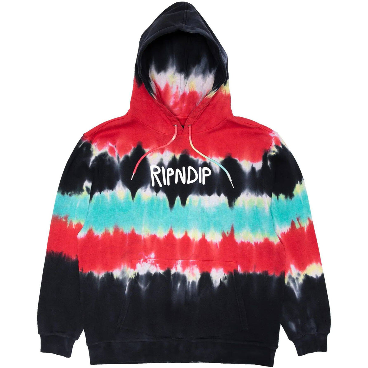 RIPNDIP Rubber Logo Hoodie - Tie Dye