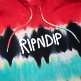 RIPNDIP Rubber Logo Hoodie - Tie Dye