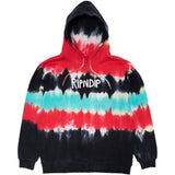 RIPNDIP Rubber Logo Hoodie - Tie Dye SML