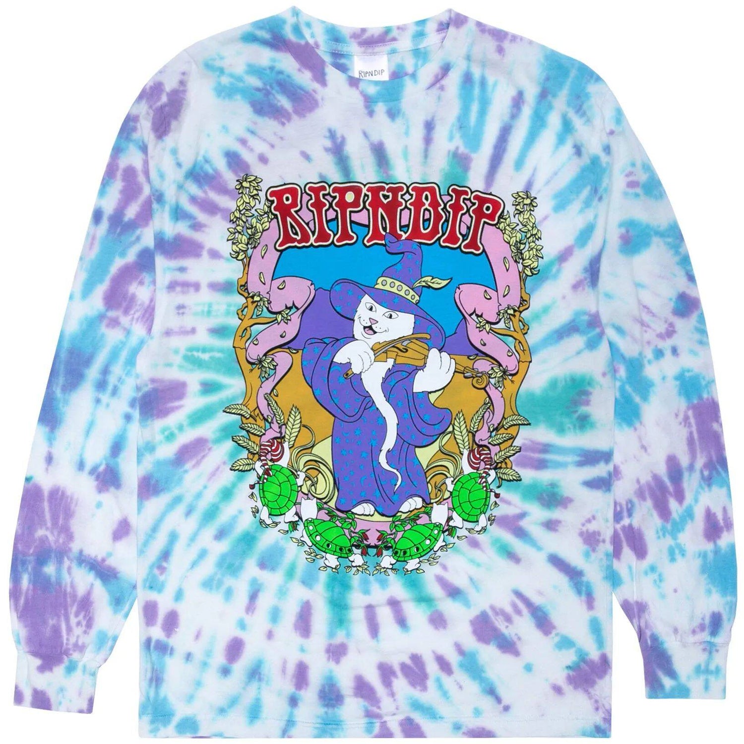RIPNDIP Wizard Long Sleeve T Shirt - Tie Dye