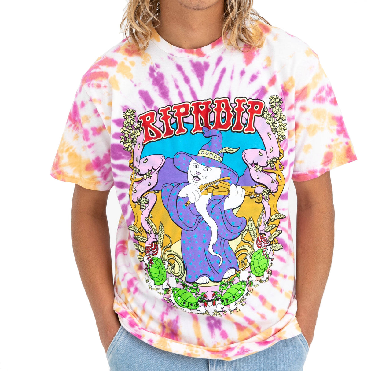 RIPNDIP Wizard T Shirt - Tie Dye LRG