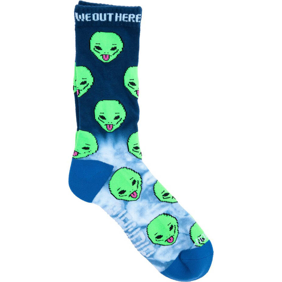 RIPNDIP We Out Here Socks - Blue/Neon Tie Dye