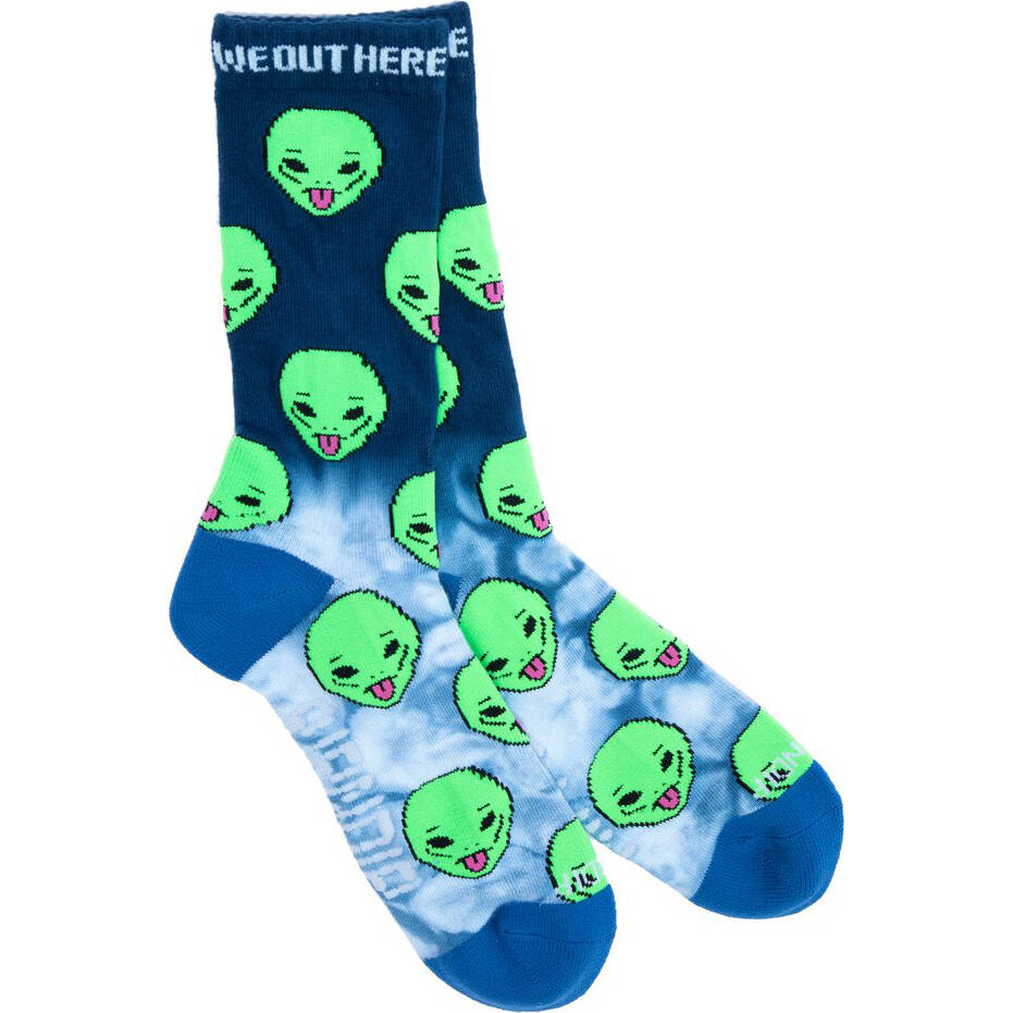 RIPNDIP We Out Here Socks - Blue/Neon Tie Dye