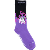 RIPNDIP Welcome To Heck Socks - Black/Purple