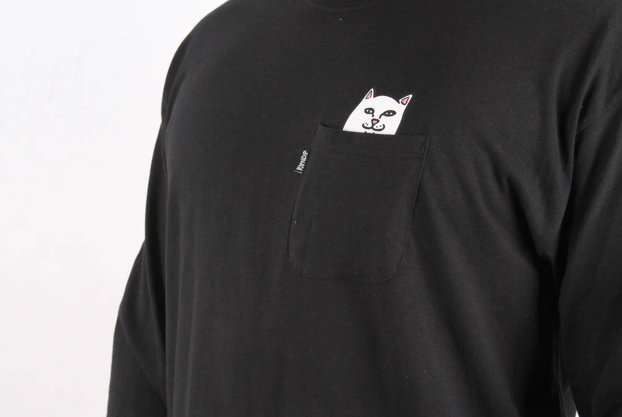 RIPNDIP Lord Nermal Long Sleeve T Shirt - Black