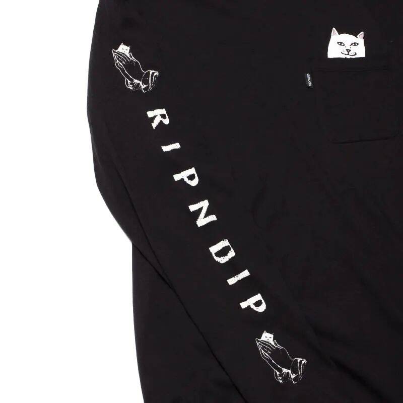 RIPNDIP Lord Nermal Long Sleeve T Shirt - Black
