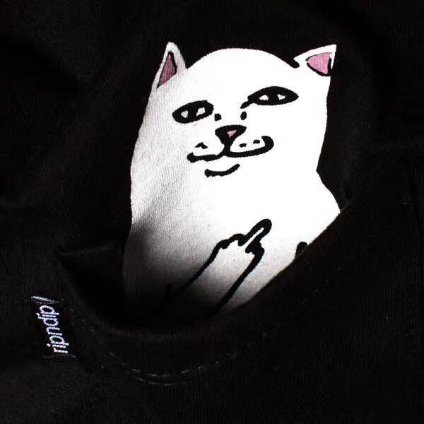 RIPNDIP Lord Nermal Long Sleeve T Shirt - Black