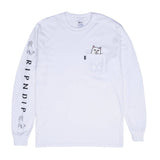 RIPNDIP Lord Nermal Long Sleeve T shirt - White