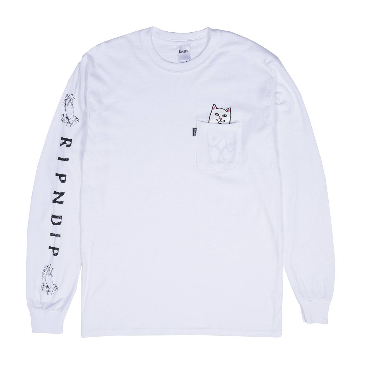 RIPNDIP Lord Nermal Longsleeve T-Shirt - White LRG